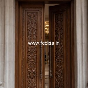 Vintage Wooden Door Bedroom Flush Door Design No-12228