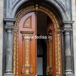 Wooden Carved Door Design Two Way Door Design No-12232