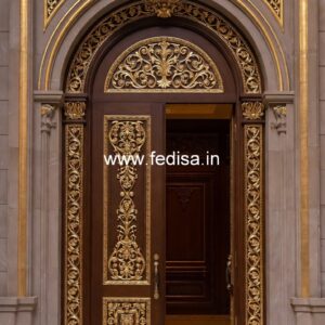 Carved Door Patterns Wooden Main Door Design No-12301