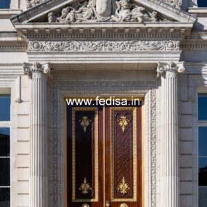 Solid Wood Classic Door Sunmica Door Design No-12318