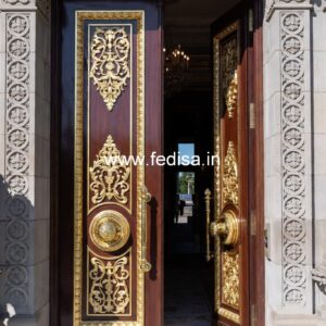 Elegant Double Door Classic Entry Design Jali Door No-12341