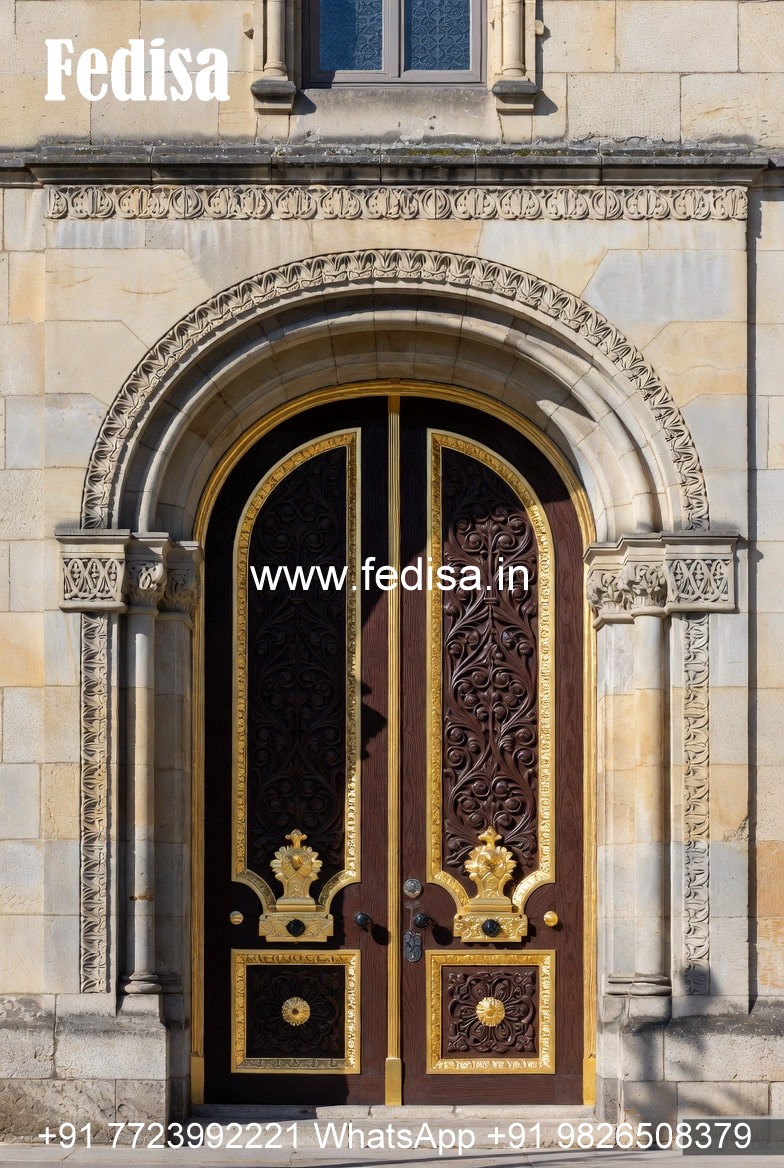 Wooden Carved Door Design Balcony Door Design No-12355