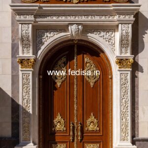 Hardwood Traditional Doors Mandir Door Design No-12364