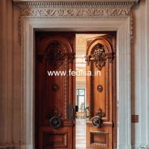 Vintage Wooden Door Designs For Houses Double Door Grill Gate Design For Main Door No-12381