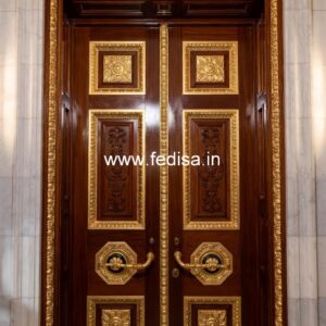 Hardwood Traditional Doors Pooja Room Glass Door Design No-12405