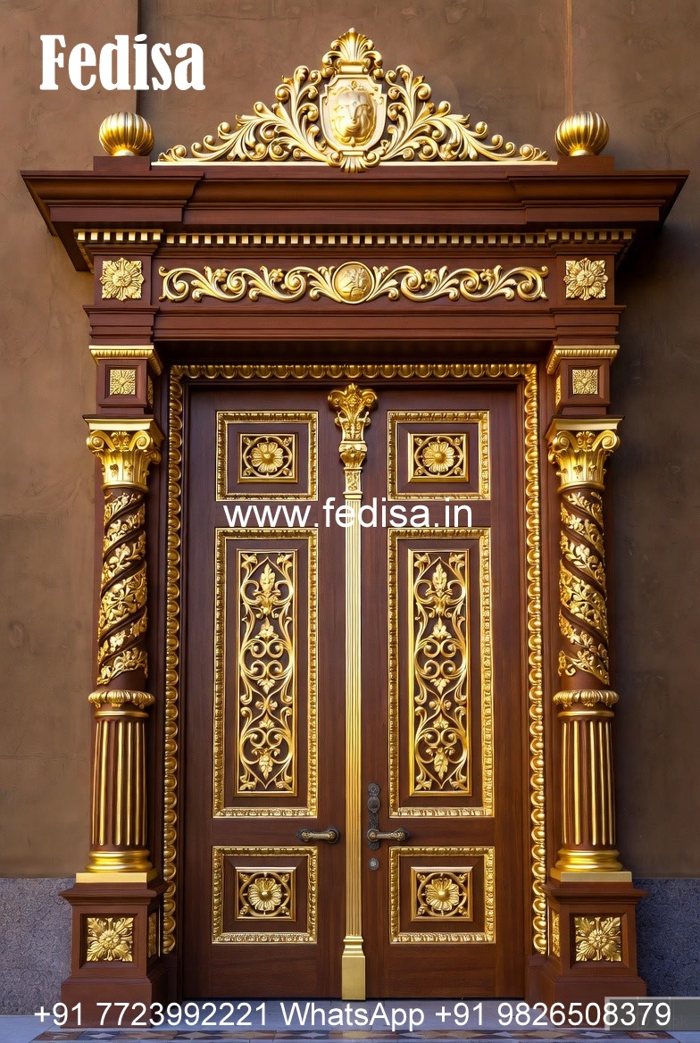 Palace Style Doors Mirror Door Design No-12418