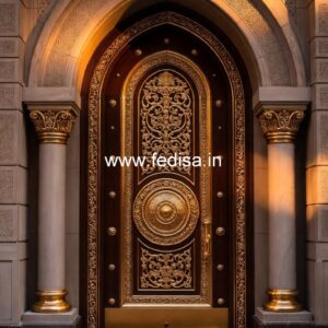 Carved Door Patterns Small Pooja Room Door Design No-12424