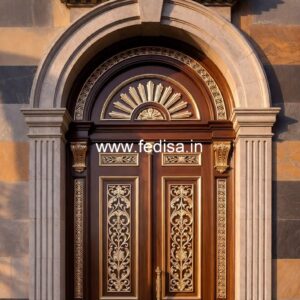 Handcrafted Wooden Door Lohe Ka Darwaja New Design No-12527