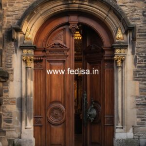 Front Entrance Classic Door Iron Double Door Design No-12537