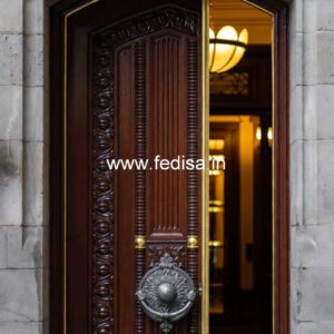 Classic Wooden Main Door Design For Home Sliding Door For Kitchen Entrance No-12542