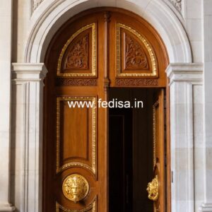 Traditional Carved Wooden Front Door Ideas Main Door Side Glass Design No-12543