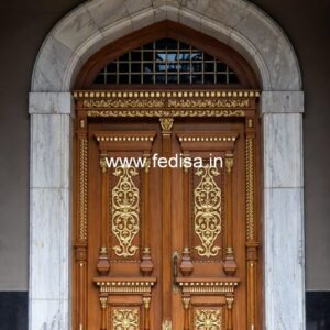 Glass Panel Classic Door Double Door Design For Home No-12553