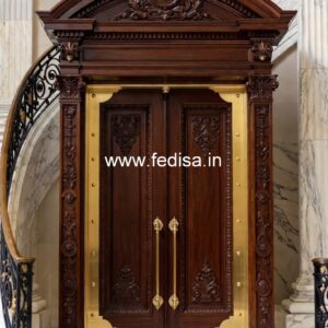 Teak Wood Door Design Main Hall Double Door Design No-12565
