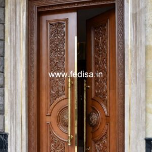 Carved Wooden Doors Lohe Ke Darwaje Ki Design No-12567