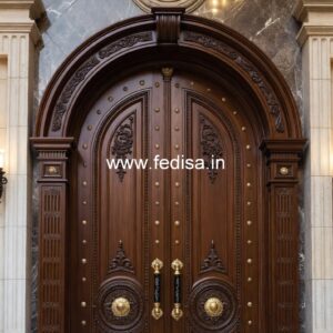 Glass Panel Classic Door Wooden Glass Door Design No-12594