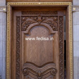 Engraved Wooden Door Pvc Bathroom Door Design No-12634