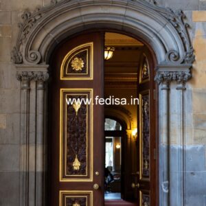 Wooden Carved Door Design Wooden Safety Door Designs Catalog No-12642