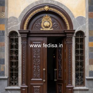 Hardwood Traditional Doors Wooden Net Door Design No-12692