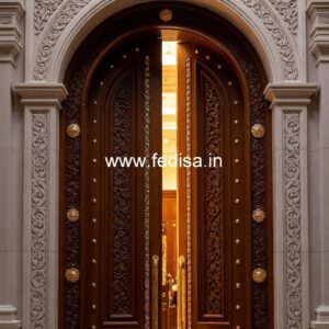 European Classic Door Pooja Door Design With Bells No-12693