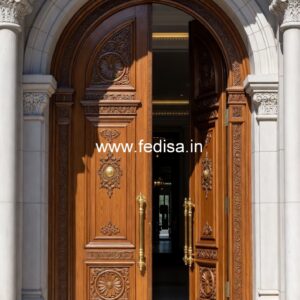Classic Wooden Main Door Design For Home Modern Wooden Double Door Design No-12706