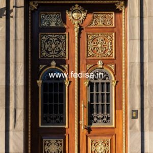 Carved Door Patterns Double Door Grill Design No-12711