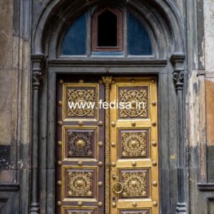 Handcrafted Wooden Door Steel Main Door Design For Home No-12732