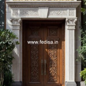 Engraved Wooden Door Pinterest Main Door Design No-12757