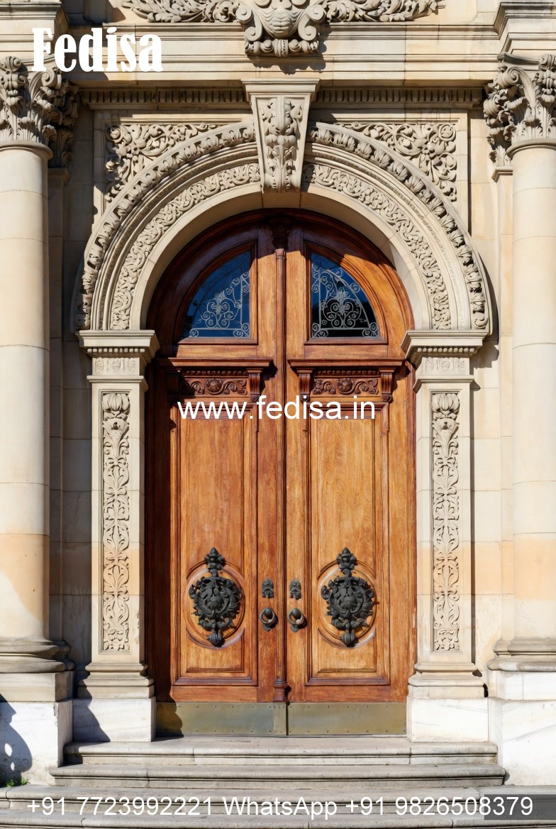 Handcrafted Wooden Door Aluminum Bathroom Door Design No-12773