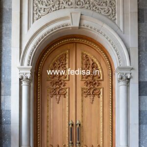 Engraved Wooden Door Front Door Elevation No-12798