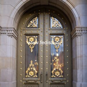 Solid Wood Classic Door Main Door Grill Design For Home No-12810