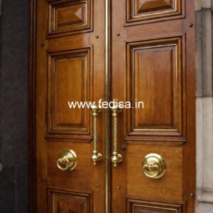 Traditional Door Design Door Attached Window Design No-12842