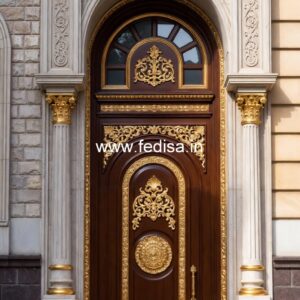 Wooden Carved Door Design Sheet Metal Door Design No-12847