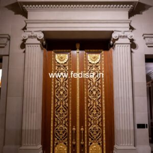 Carved Door Patterns Glass Design For Pooja Room No-12875