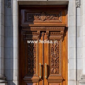 Arch Top Wooden Door Marble Door Design No-12879
