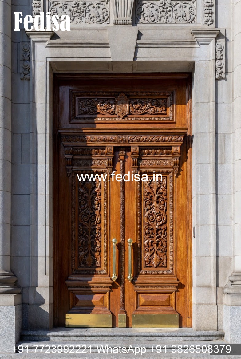 Arch Top Wooden Door Marble Door Design No-12879