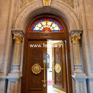 Decorative Wooden Doors Chokhat Molding Design No-12917