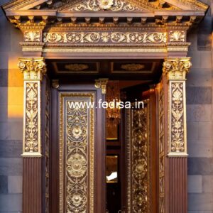 Engraved Wooden Door Jali Ke Darwaje Ke Design No-12921