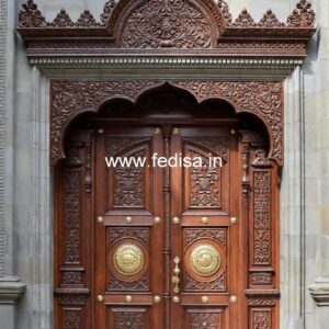 Glass Panel Classic Door Door Mirror Glass Design No-12922