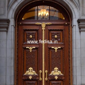 Wooden Carved Door Design Teak Wood Double Door Design Catalog No-12929