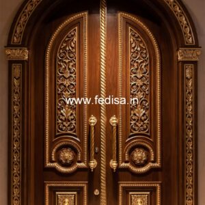 Elegant Double Door Classic Entry Design Main Hall Door Design No-12956