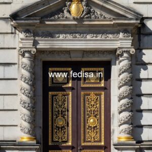 Antique Door Style Aluminum Door Design For Bathroom No-12969