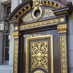 Luxury Classic Doors Puja Room Glass Door Design No-12973
