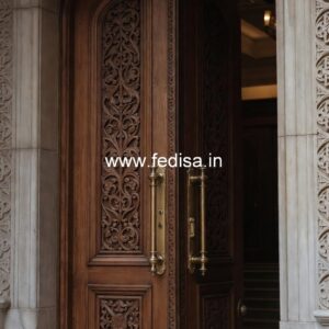 Traditional Door Design Wooden Mesh Door Design No-13006