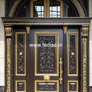 Handcrafted Wooden Door Varanda Grill Gate Design No-13019