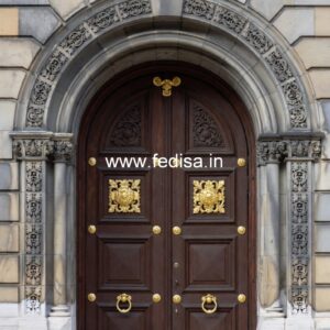 Engraved Wooden Door Chokhat Design Iron No-13044