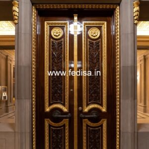 Glass Panel Classic Door Door Frame Paneling Design No-13045
