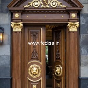 Vintage Wooden Door Designs For Houses Teak Double Door Design No-13078