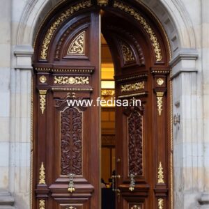 Classic Door Design Pooja Room Door Glass Design No-13087