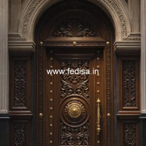 Double Door Classic Style Double Flush Door Design No-13124