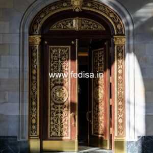 Mahogany Classic Doors Steel Single Door Design No-13140